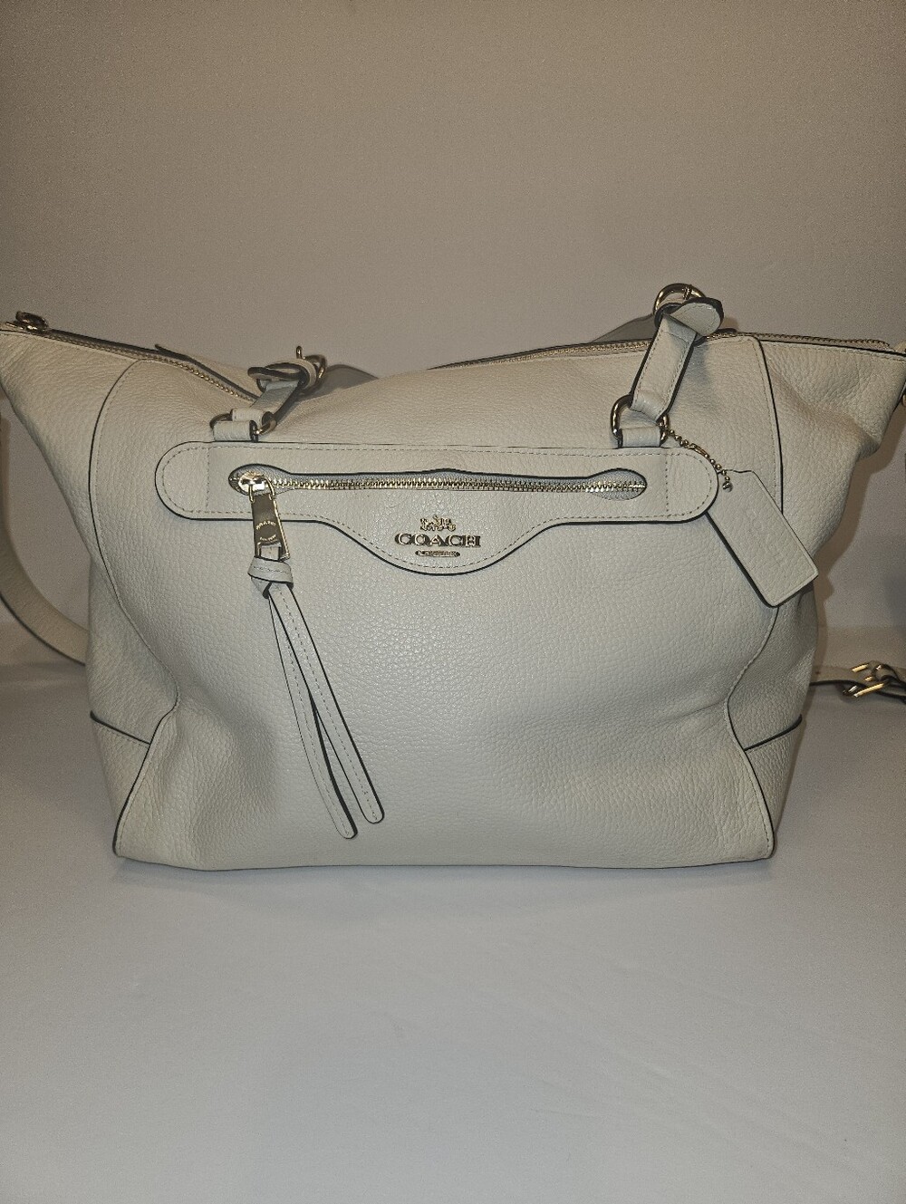 Coach White Leather Shoulder Bag